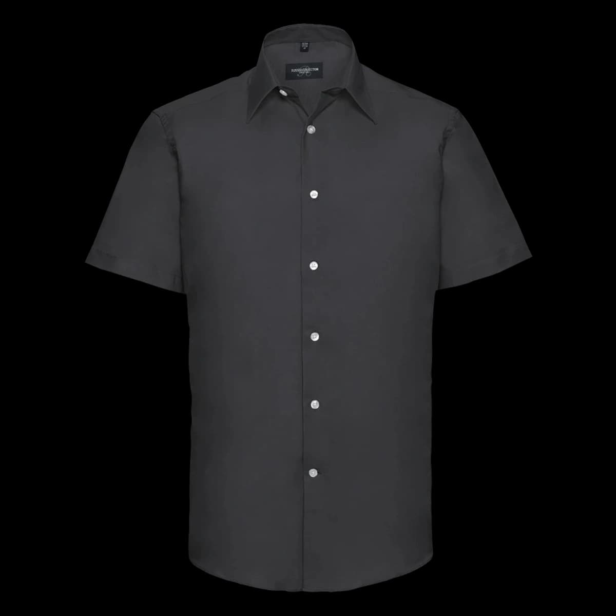Russell Athletic Collection Short Sleeve Tailored Oxford Shirt — front