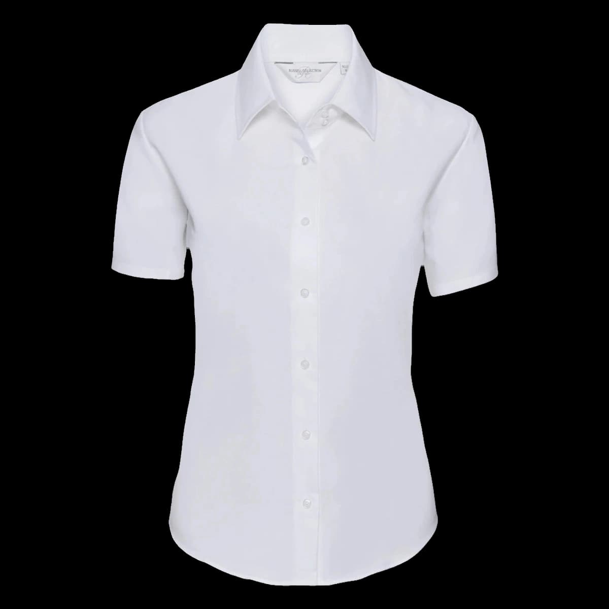 Russell Athletic Collection Ladies Short Sleeve Easy Care Oxford Shirt — front