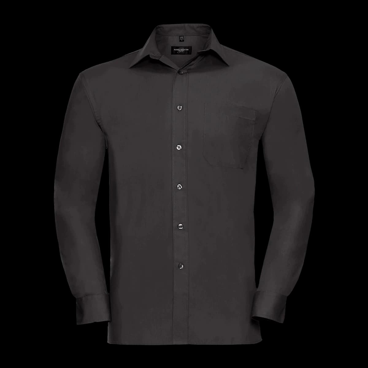 Russell Athletic Collection Long Sleeve Easy Care Cotton Poplin Shirt — front