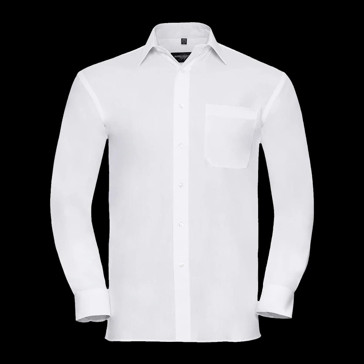 Russell Athletic Collection Long Sleeve Easy Care Cotton Poplin Shirt — front