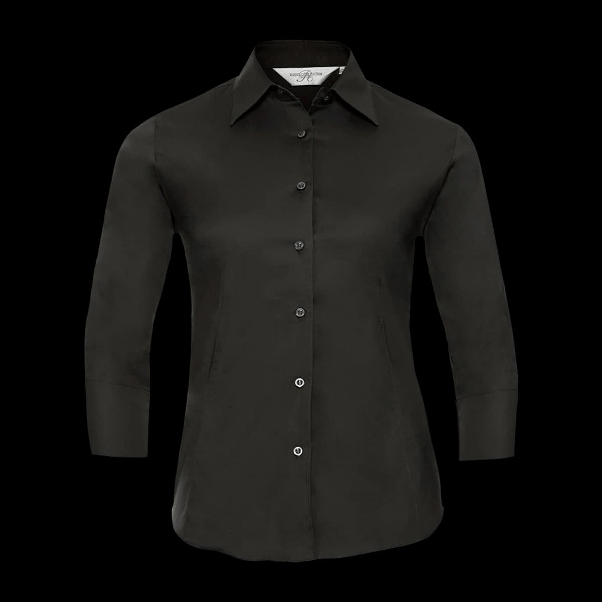 Russell Athletic Collection Ladies 3/4 Sleeve Easy Care Fitted Shirt — front