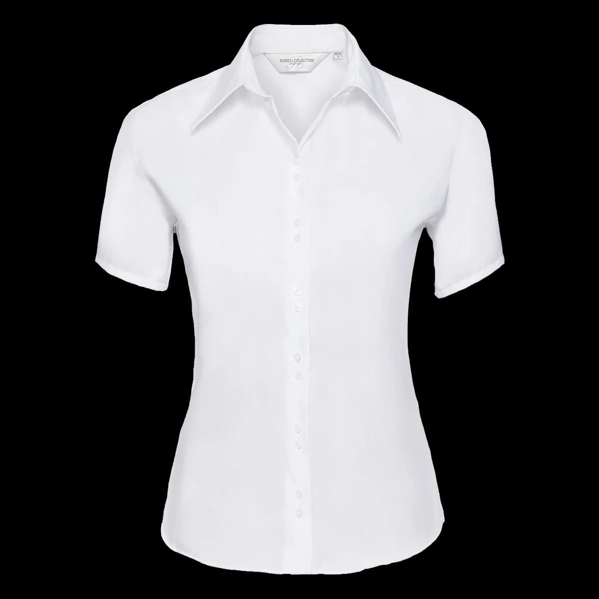 Russell Athletic Collection Ladies Short Sleeve Ultimate Non-Iron Shirt — front
