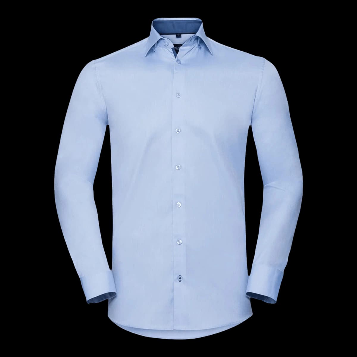 Russell Athletic Collection Long Sleeve Contrast Herringbone Shirt — front