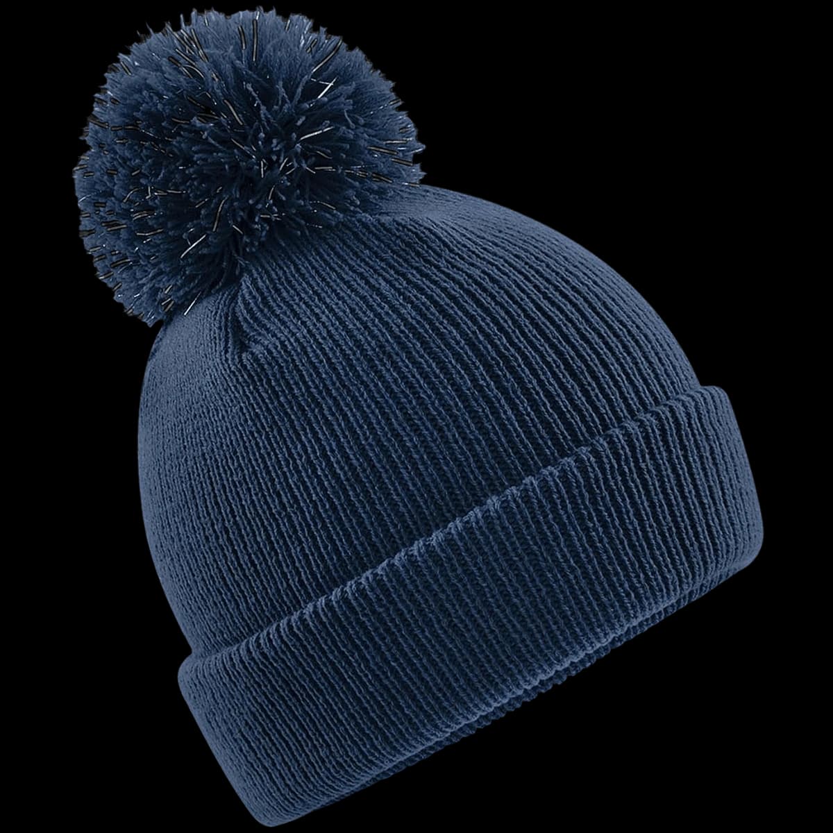 Beechfield Kids Reflective Bobble Beanie — front