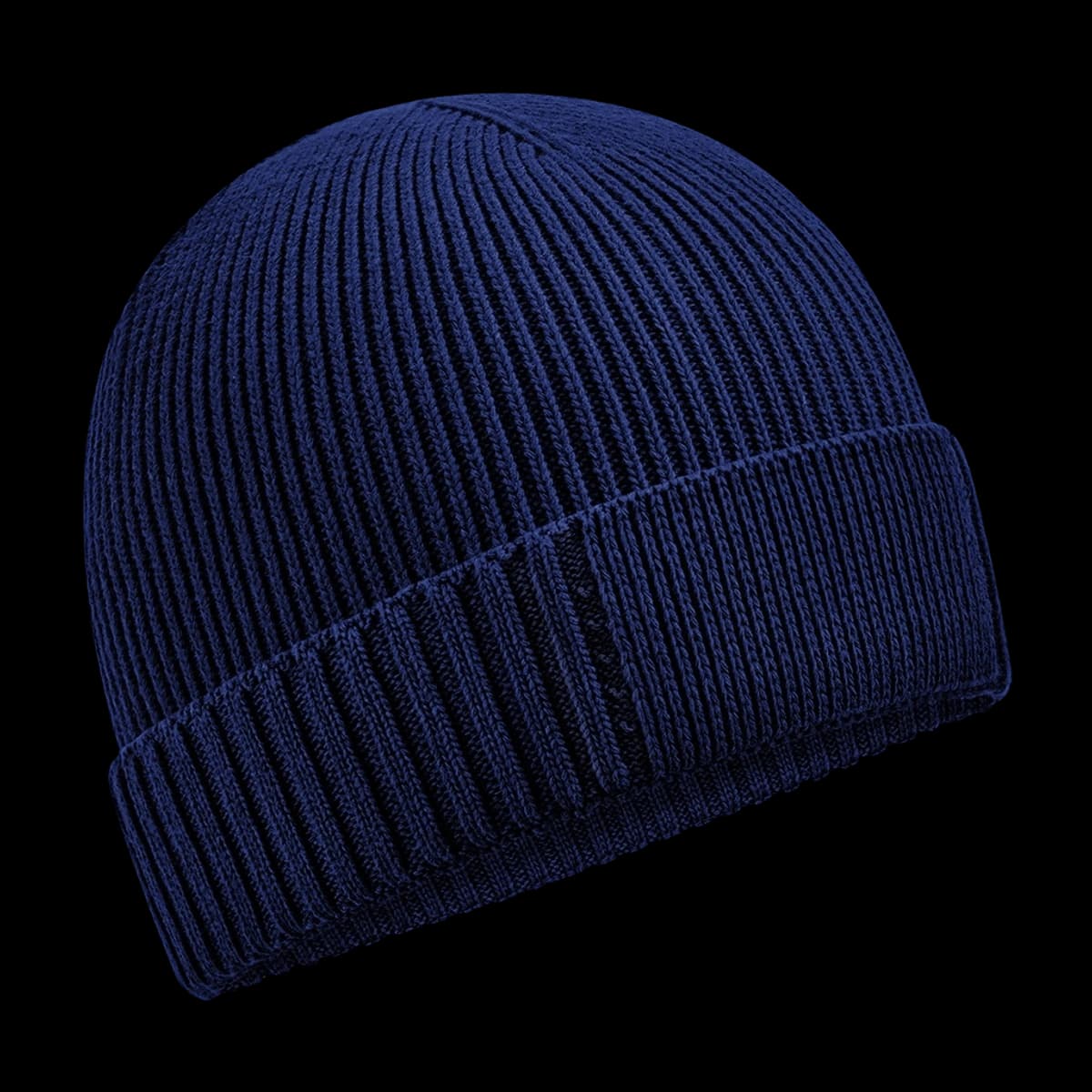 Beechfield Organic Cotton Engineered Patch Beanie — front