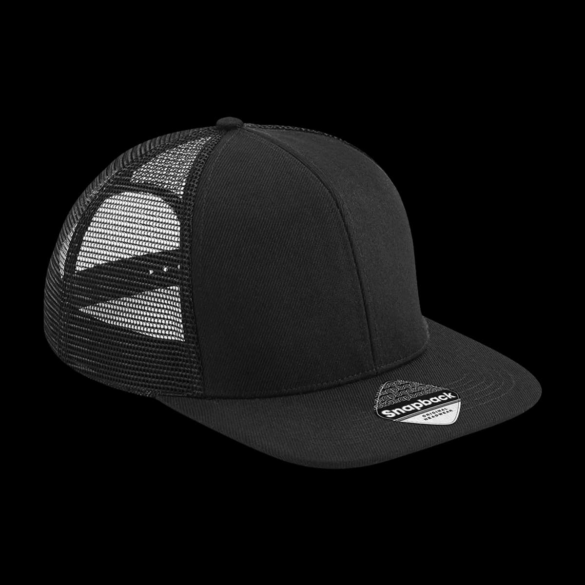 Beechfield Original Flat Peak 6 Panel Trucker Cap — front
