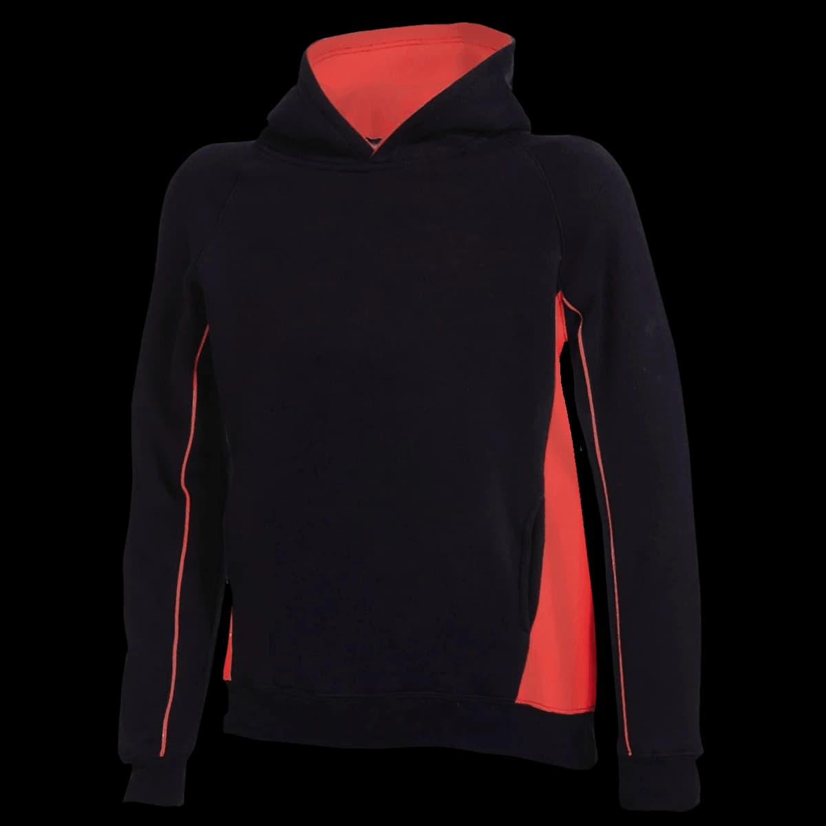 Finden + Hales Kids Contrast Hooded Sweatshirt — front