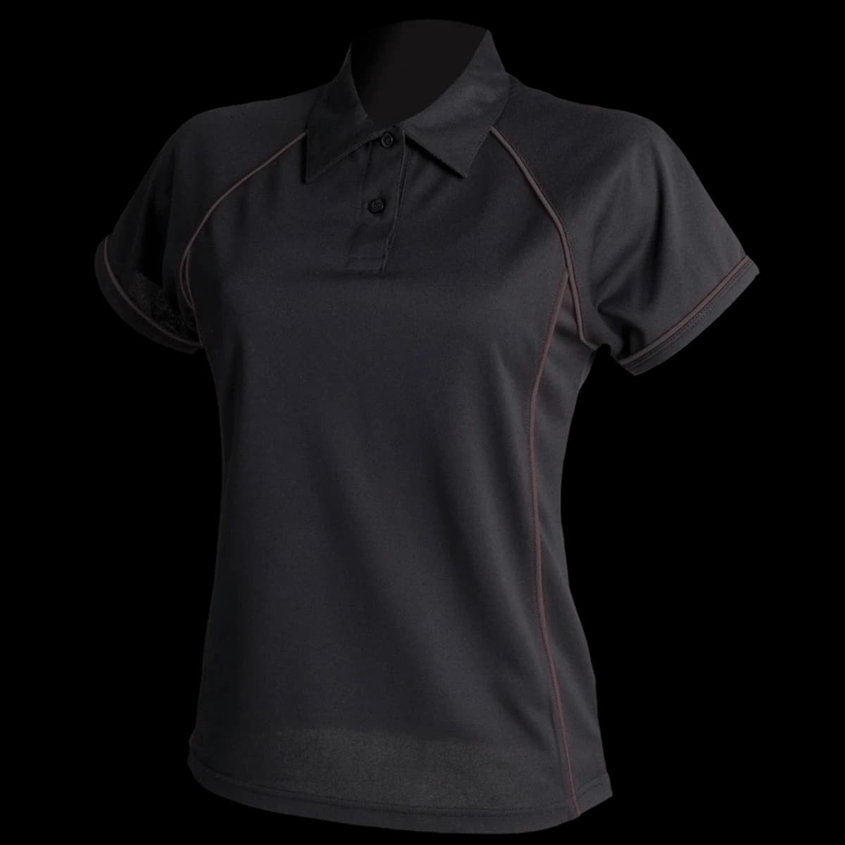 Finden + Hales Ladies Performance Piped Polo Shirt — front