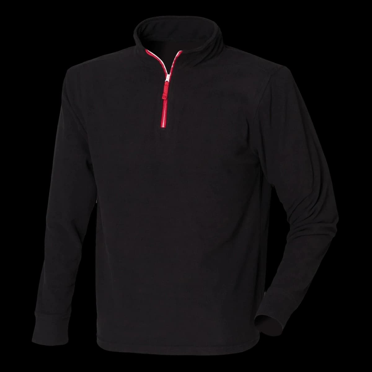 Finden + Hales Zip Neck Piped Micro Fleece — front