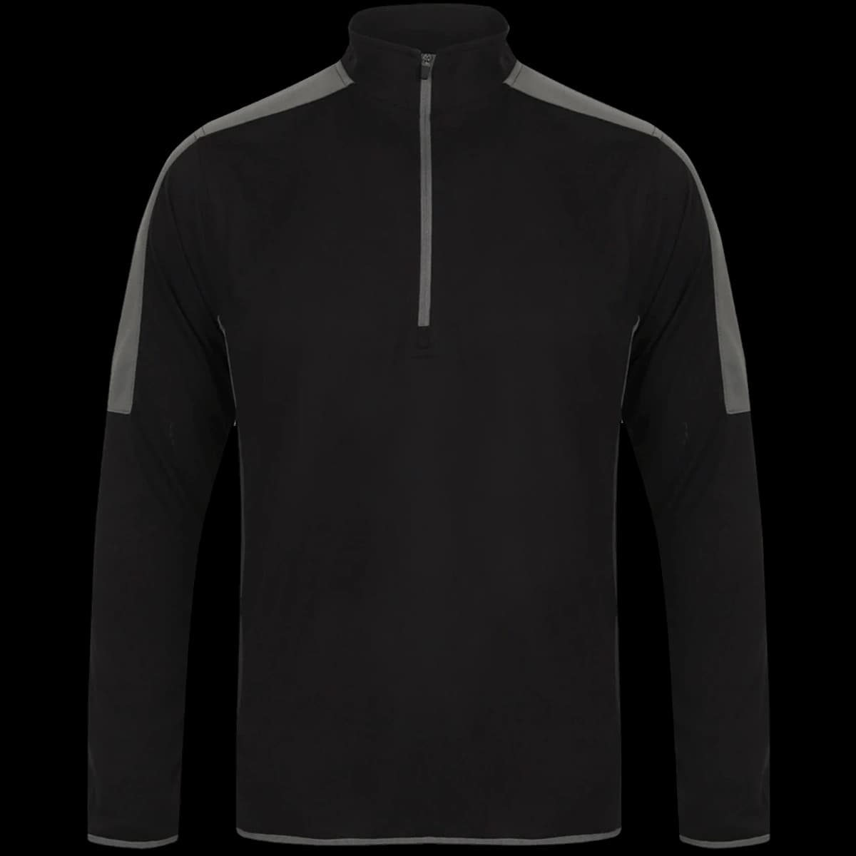 Finden + Hales Contrast Zip Neck Midlayer Top — front