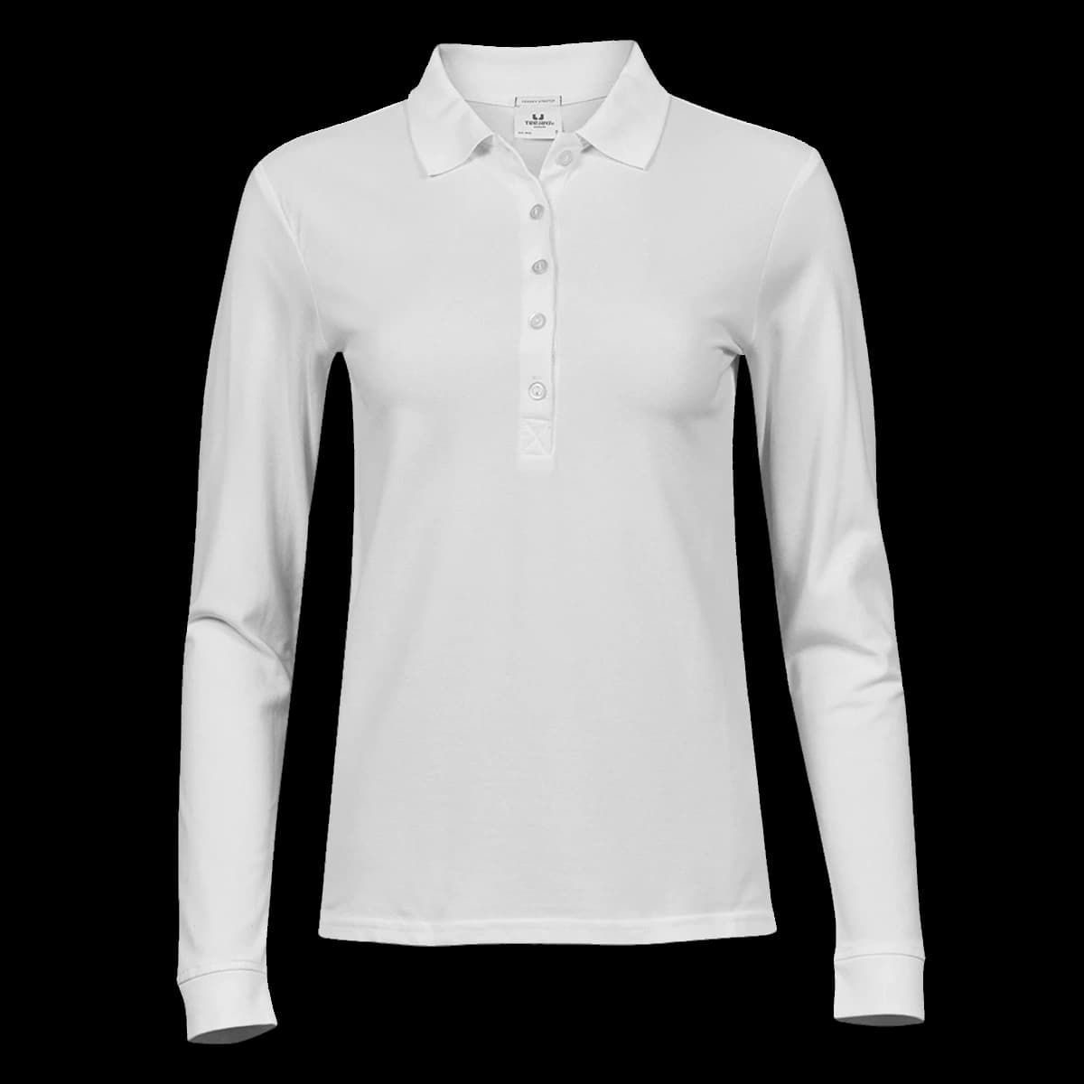 Tee Jays Ladies Luxury Stretch Long Sleeve Polo Shirt — front
