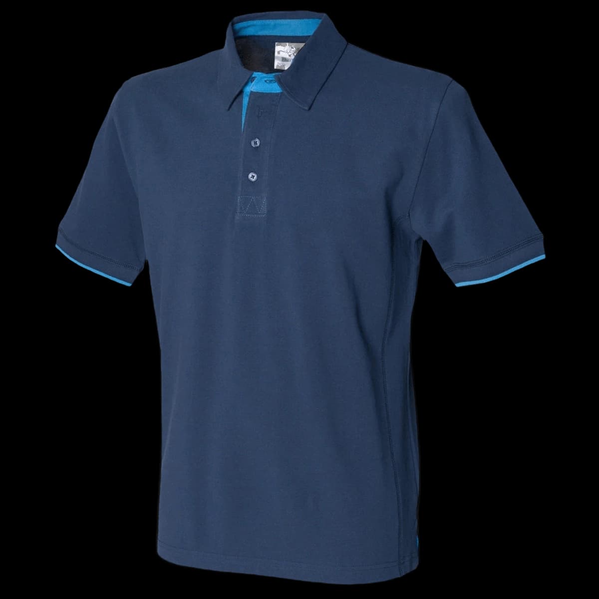 Front Row Contrast Cotton Piqué Polo Shirt — front