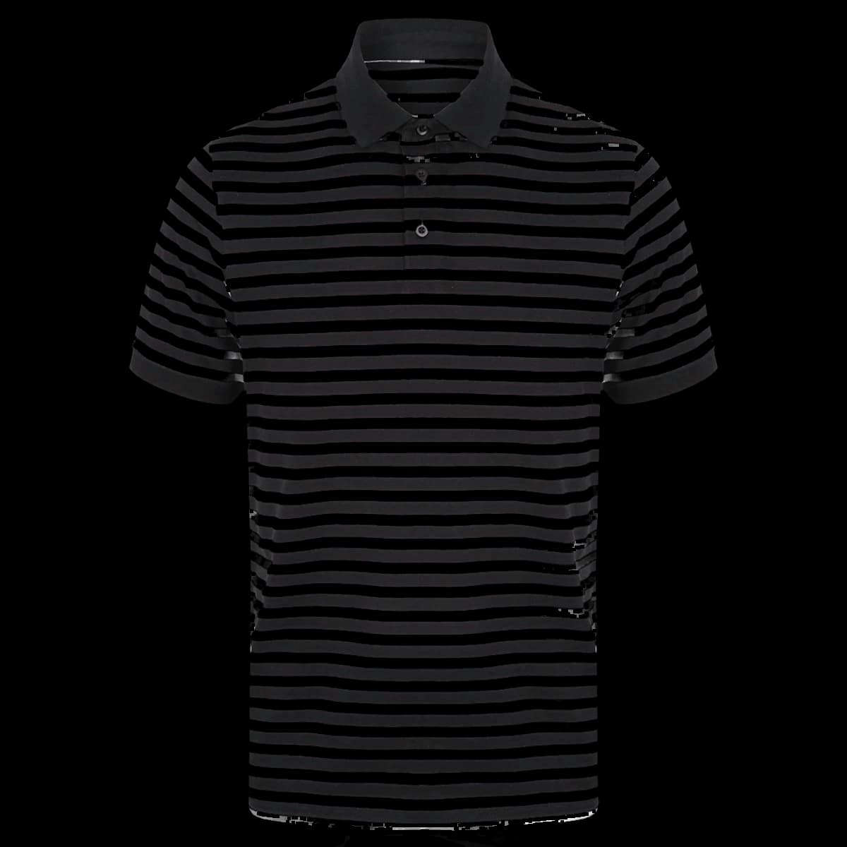 Front Row Striped Jersey Polo Shirt — front