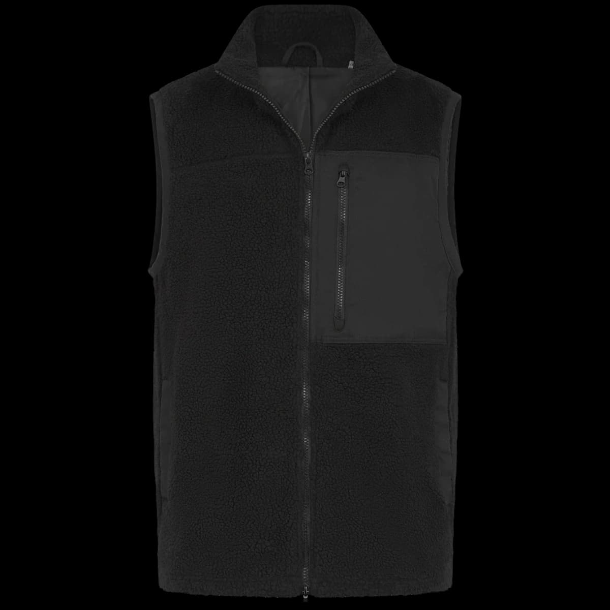 Front Row Recycled Sherpa Gilet — front