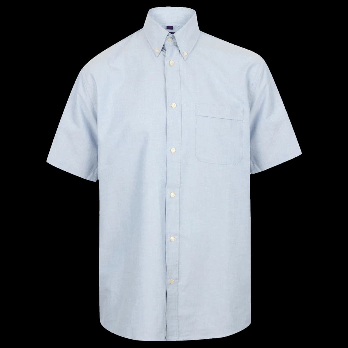 Henbury Short Sleeve Classic Oxford Shirt — front