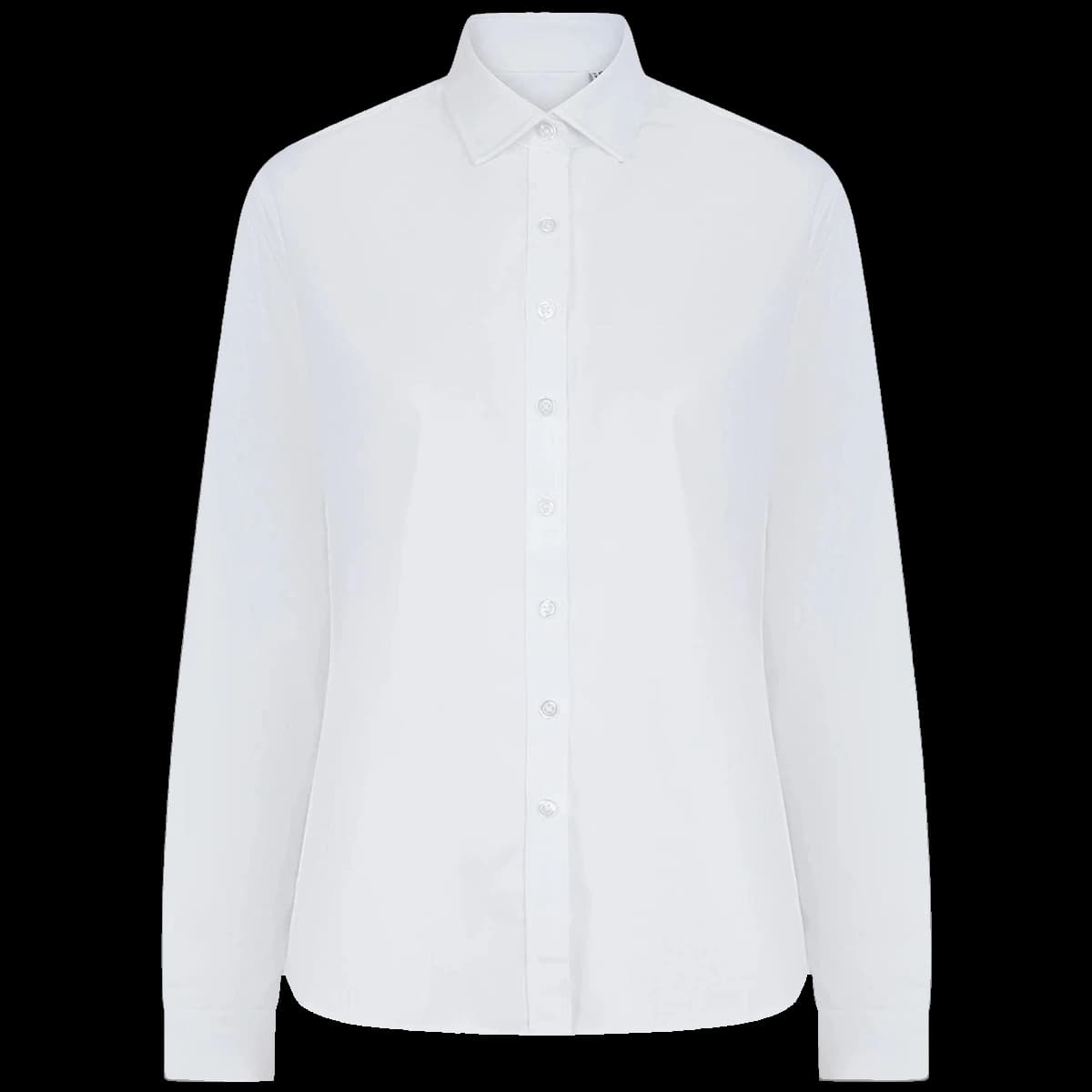 Henbury Ladies Long Sleeved Cotton Feel Coolplus® Shirt — front
