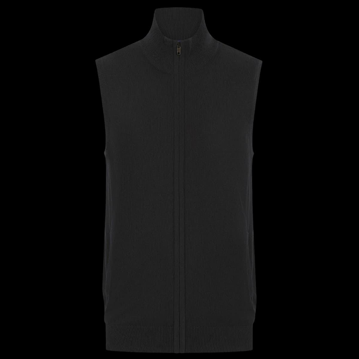 Henbury Sleeveless Zip Through Jumper — front