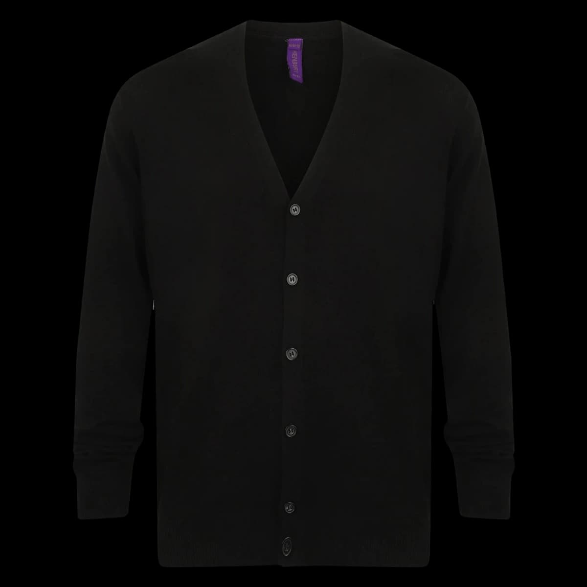 Henbury Lightweight Cotton Acrylic V Neck Cardigan — front