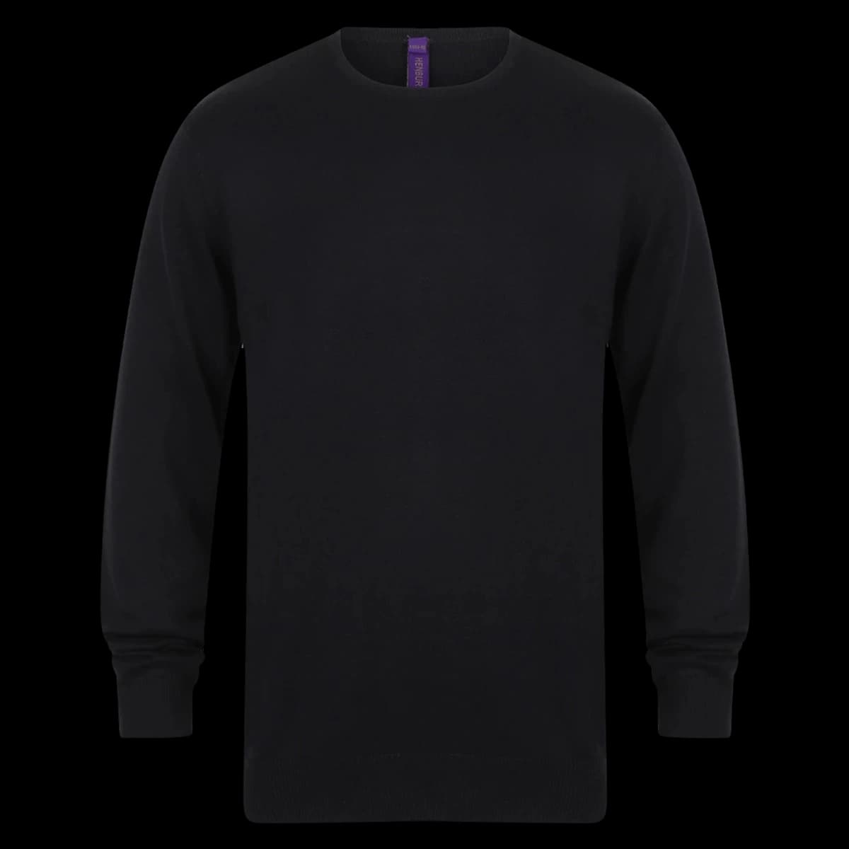 Henbury Lightweight Cotton Acrylic Crew Neck Sweater — front