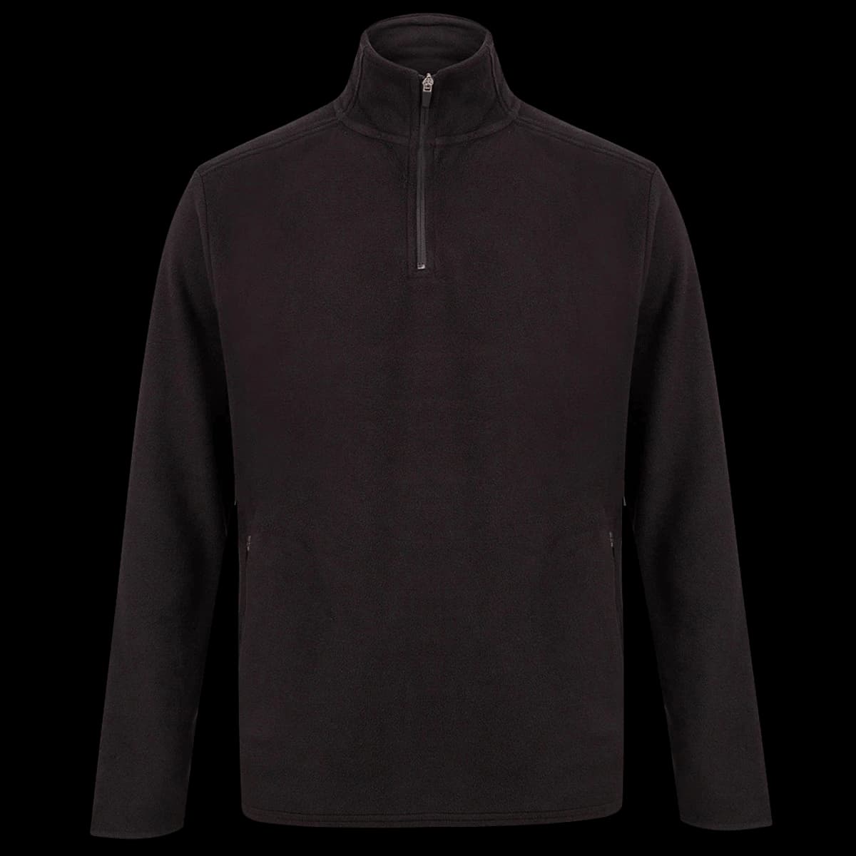 Henbury Zip Neck Micro Fleece — front