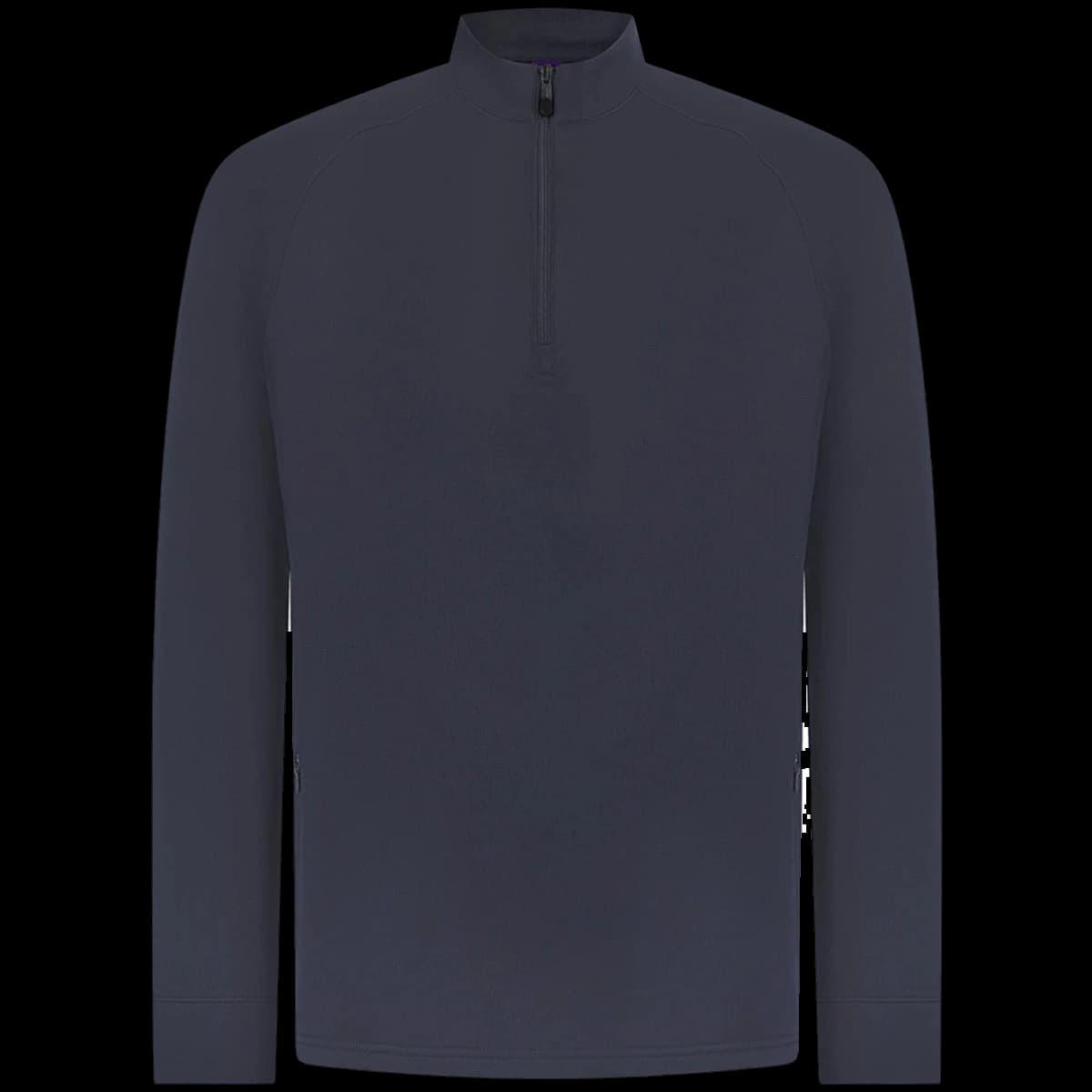 Henbury Zip Neck Wicking Top — front