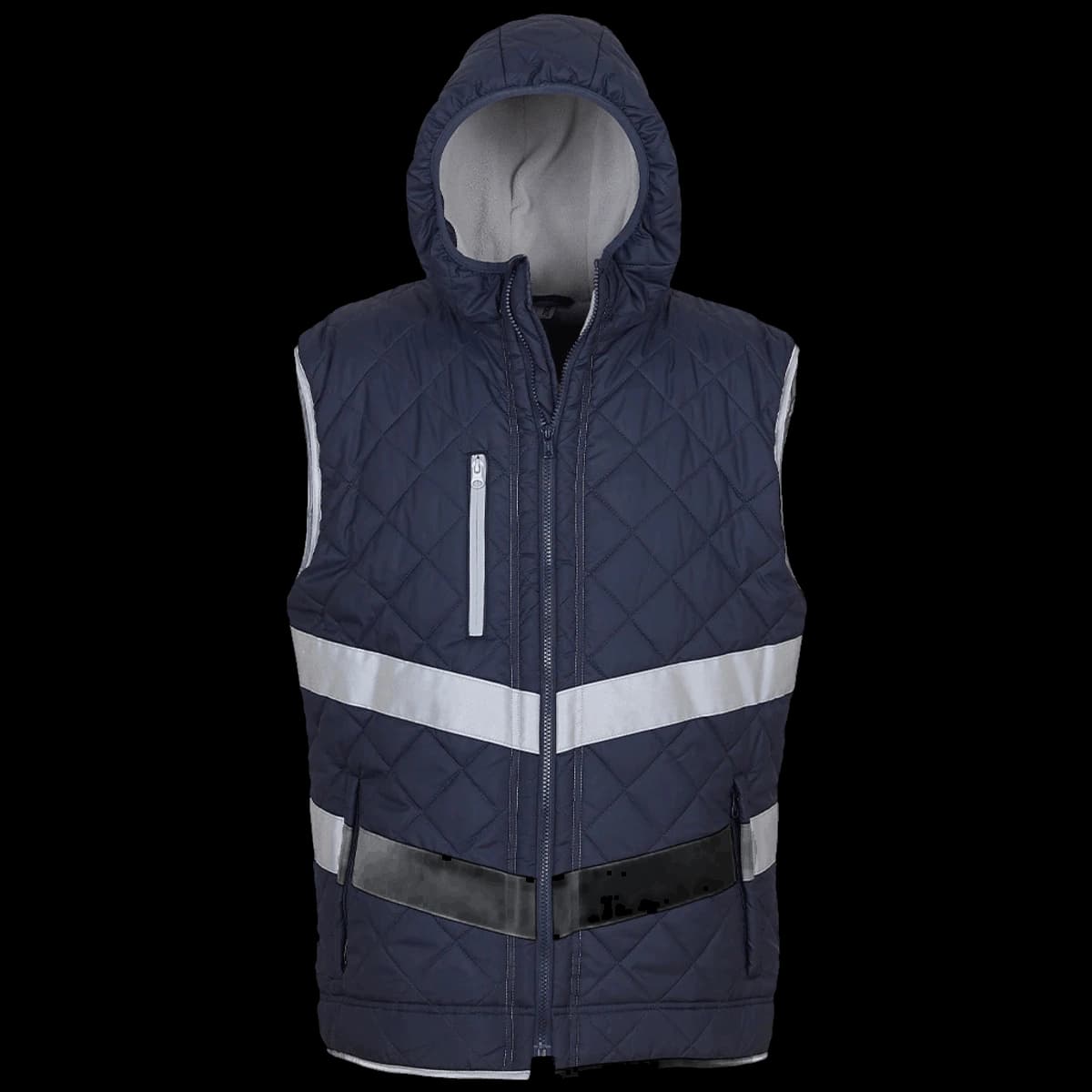 Yoko Hi-Vis Kensington Hooded Gilet — front