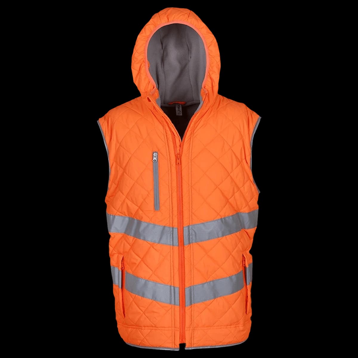Yoko Hi-Vis Kensington Hooded Gilet — front