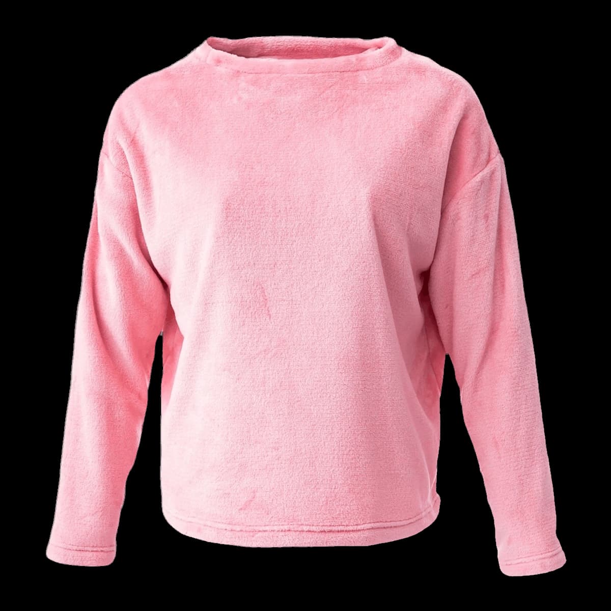 Brand Lab Ladies Plush Fleece Crew Neck Sweatshirt — front