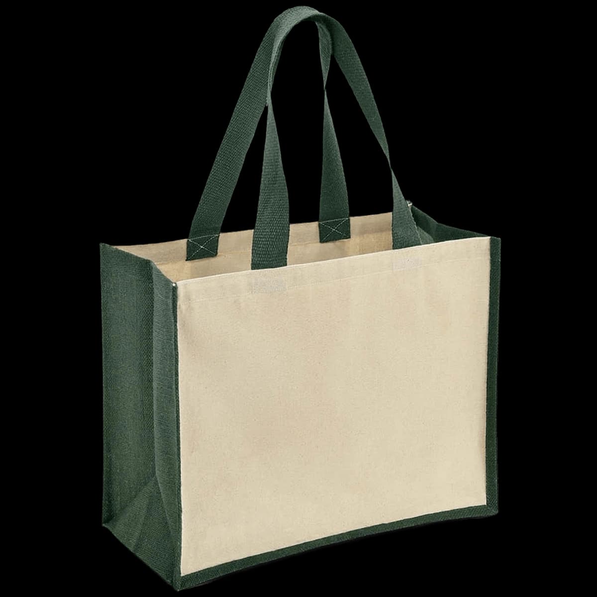 Brand Lab Jute and Canvas Shopper — front