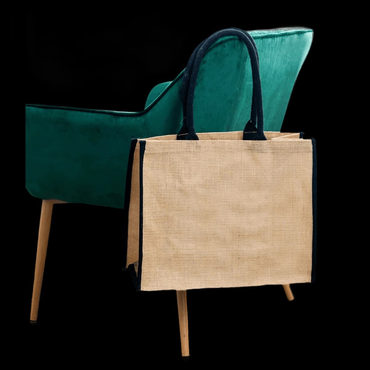 Brand Lab Jute Tipped Shopper — front