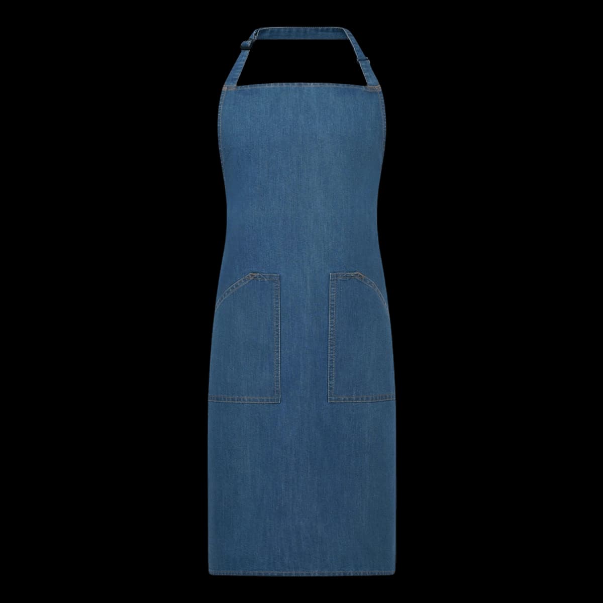 Brand Lab Denim Adjustable Bib Pocket Apron — front