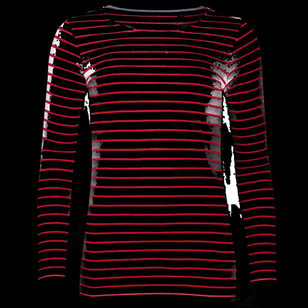SOL'S Ladies Marine Long Sleeve Striped T-Shirt — front