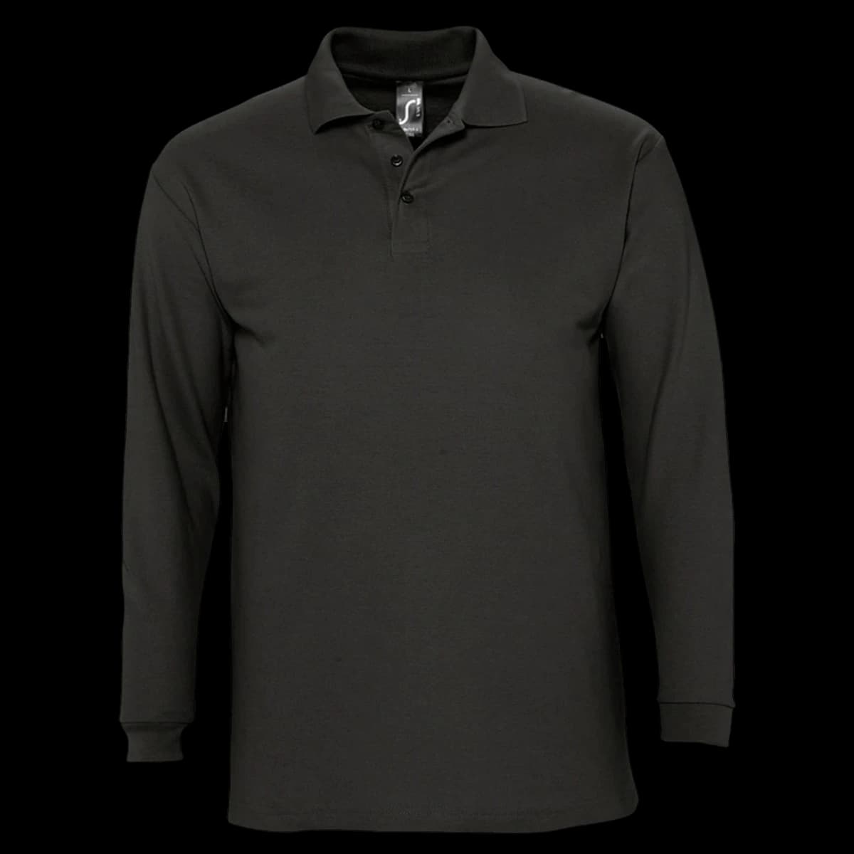 SOL'S Winter II Long Sleeve Cotton Piqué Polo Shirt — front