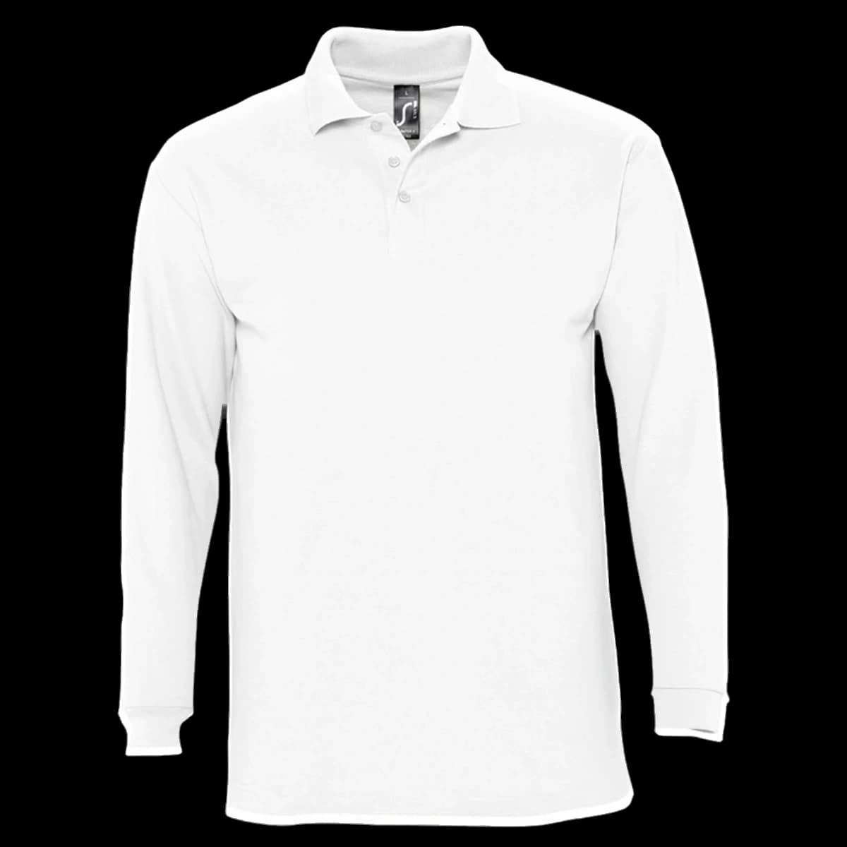 SOL'S Winter II Long Sleeve Cotton Piqué Polo Shirt — front