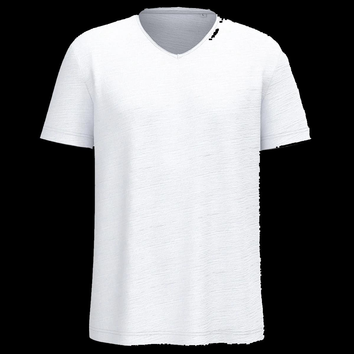 Spasso Drop Shoulder Raw Edge Collar Slub T-Shirt — front