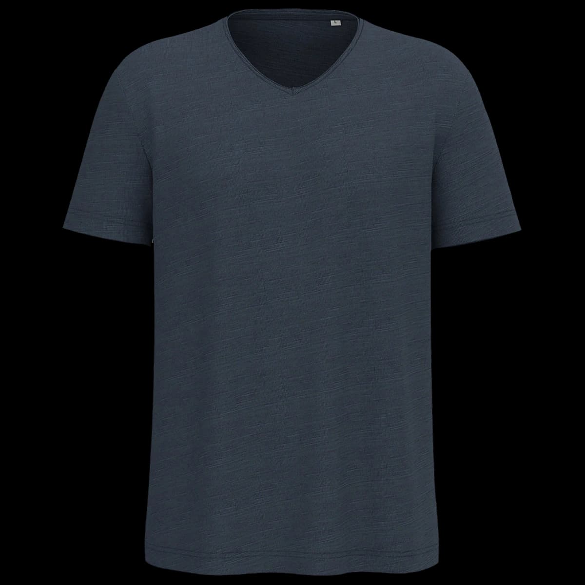 Spasso Drop Shoulder Raw Edge Collar Slub T-Shirt — front