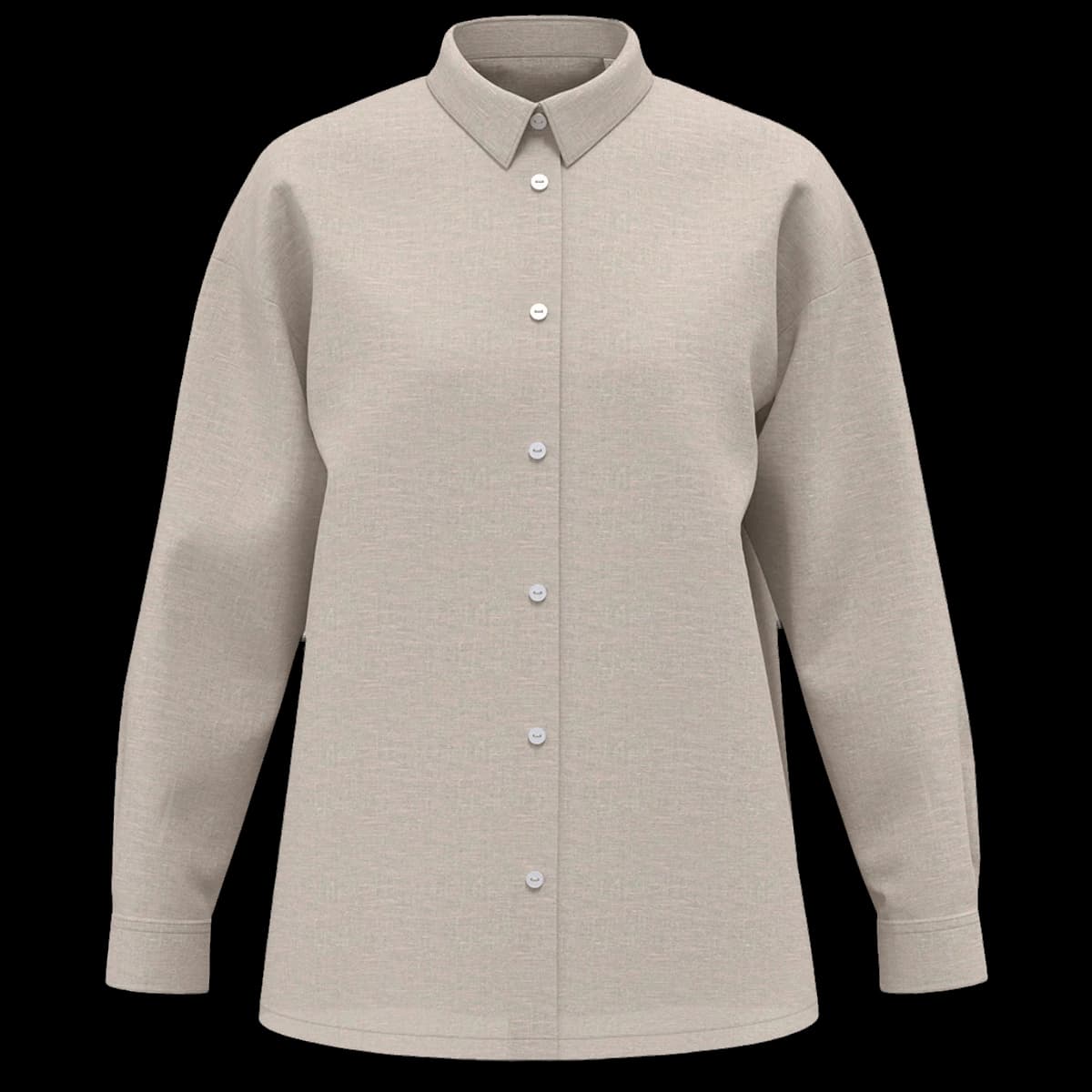 Spasso Ladies Long Sleeve Oversized Linen Shirt — front