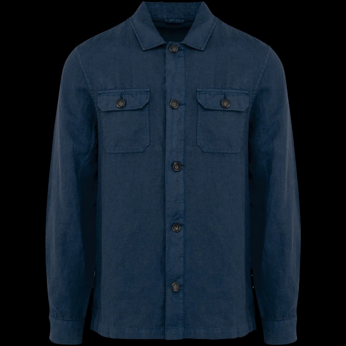 Spasso Linen Washed Overshirt — front