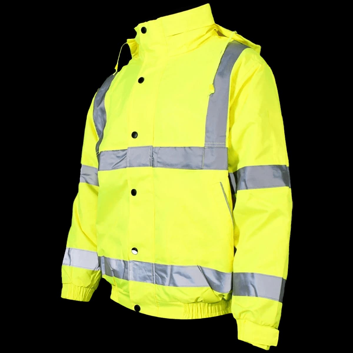 Warrior Hi-Vis Fleece Lined Bomber Jacket — front