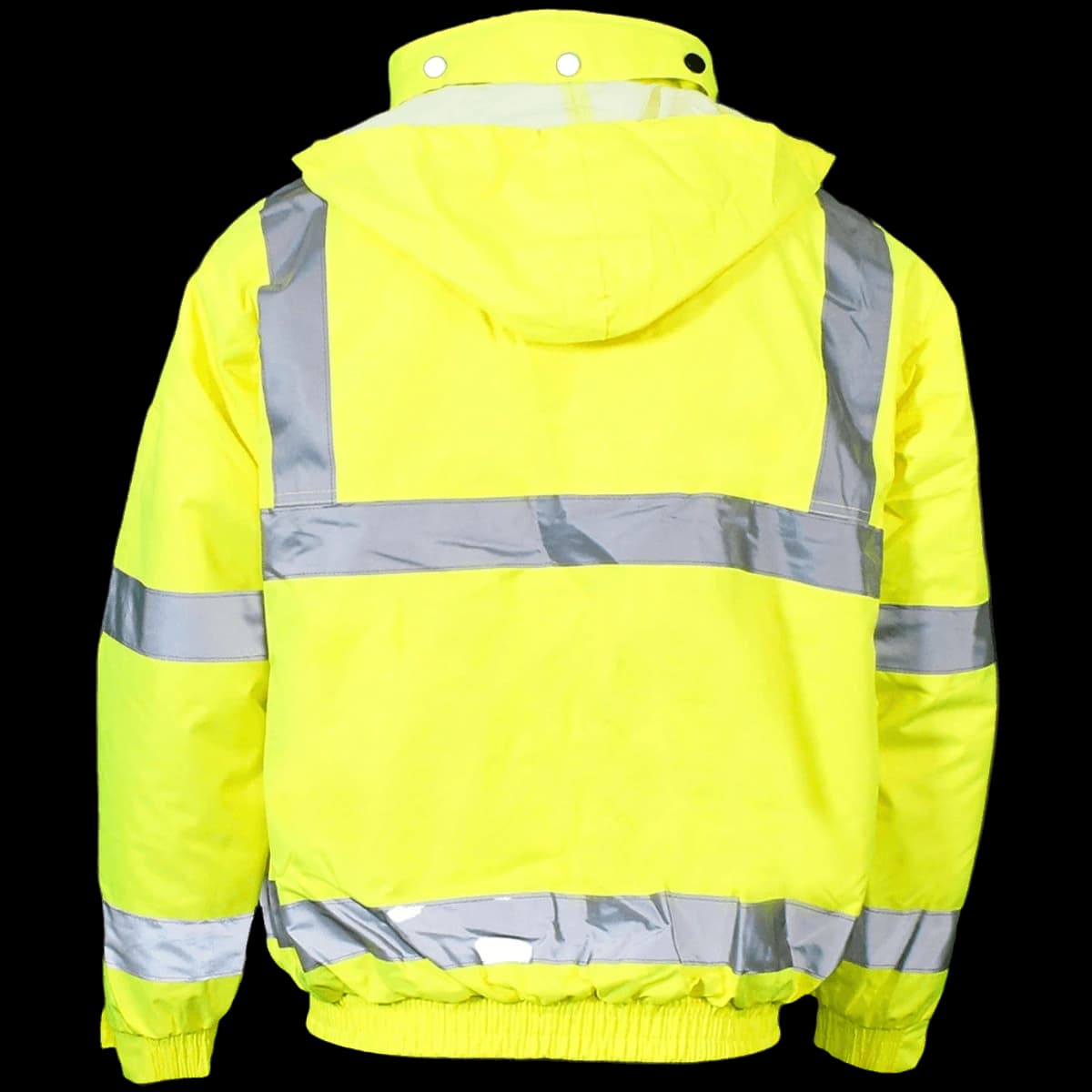 Warrior Hi-Vis Fleece Lined Bomber Jacket — back
