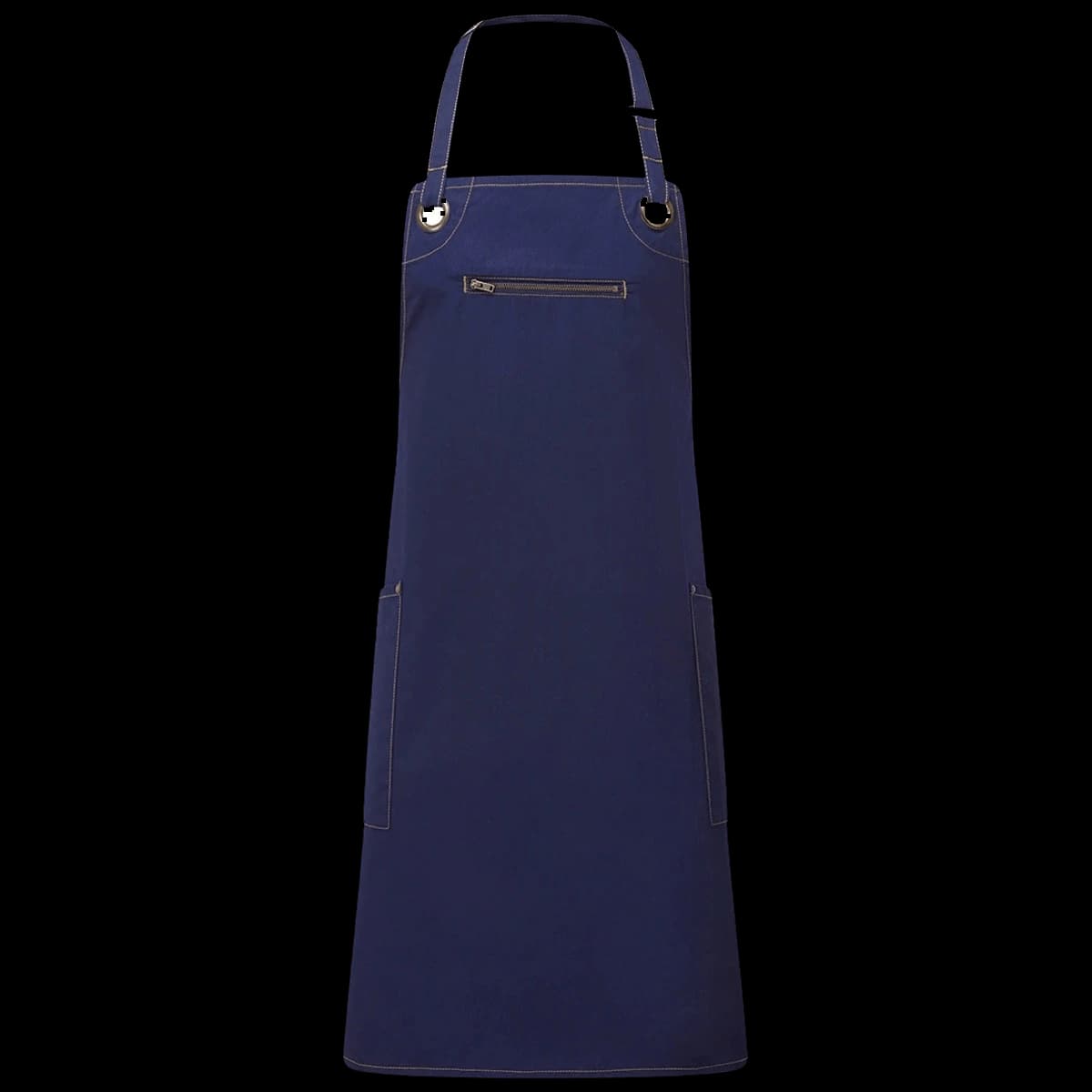 Premier Barley Contrast Stitch Bib Apron — front