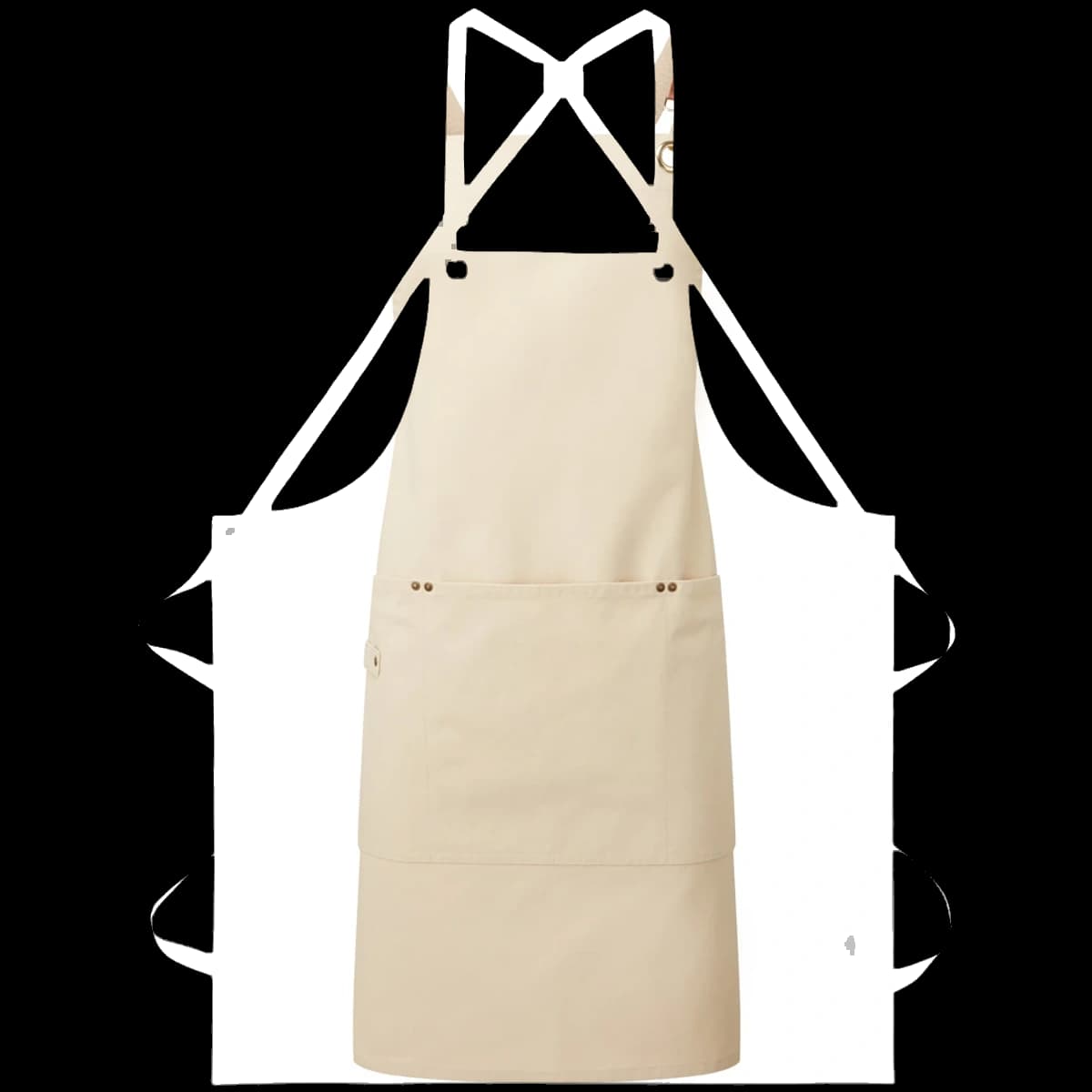 Premier Clip 'n' Clasp Cross Back Bib Apron — front