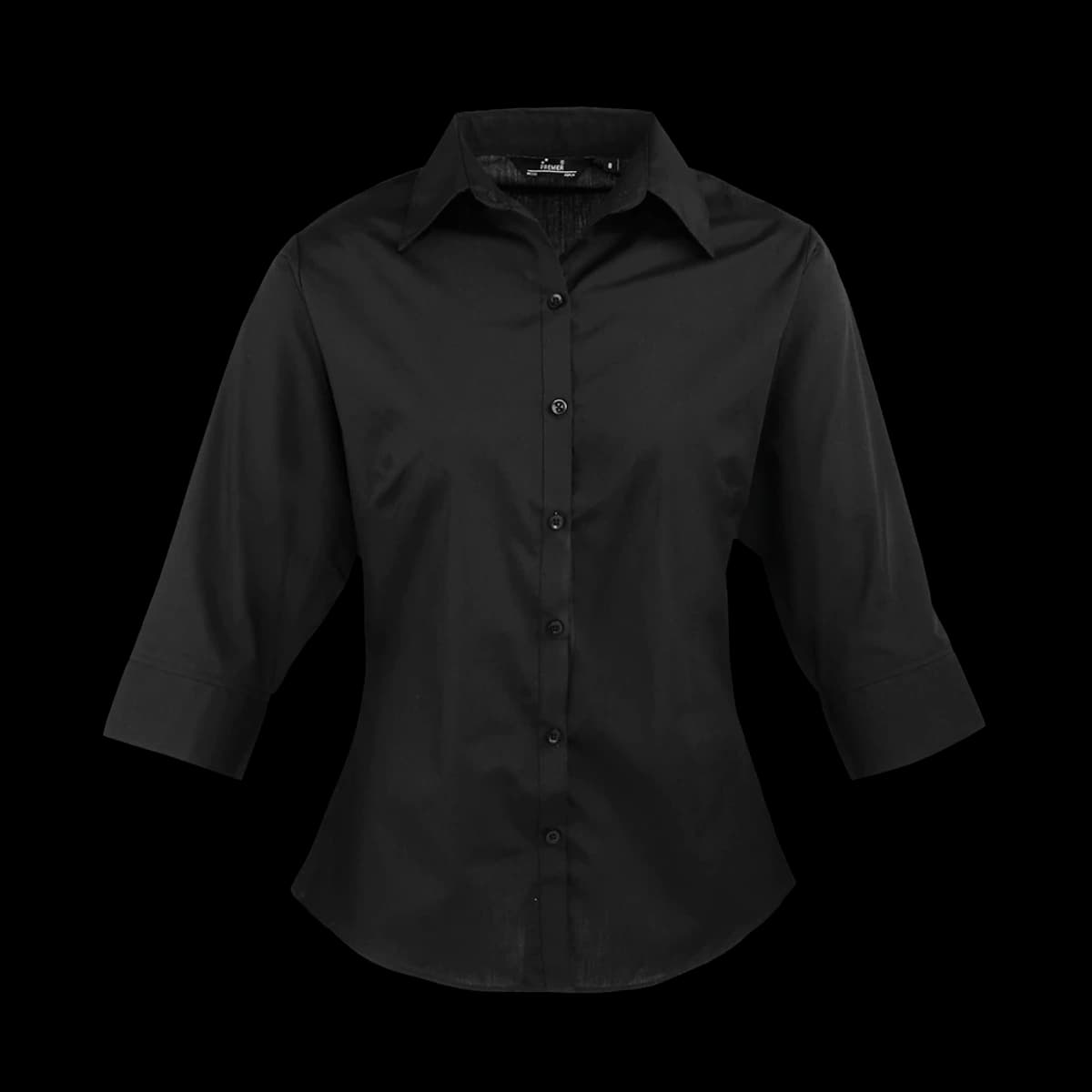 Premier Ladies 3/4 Sleeve Poplin Blouse — front