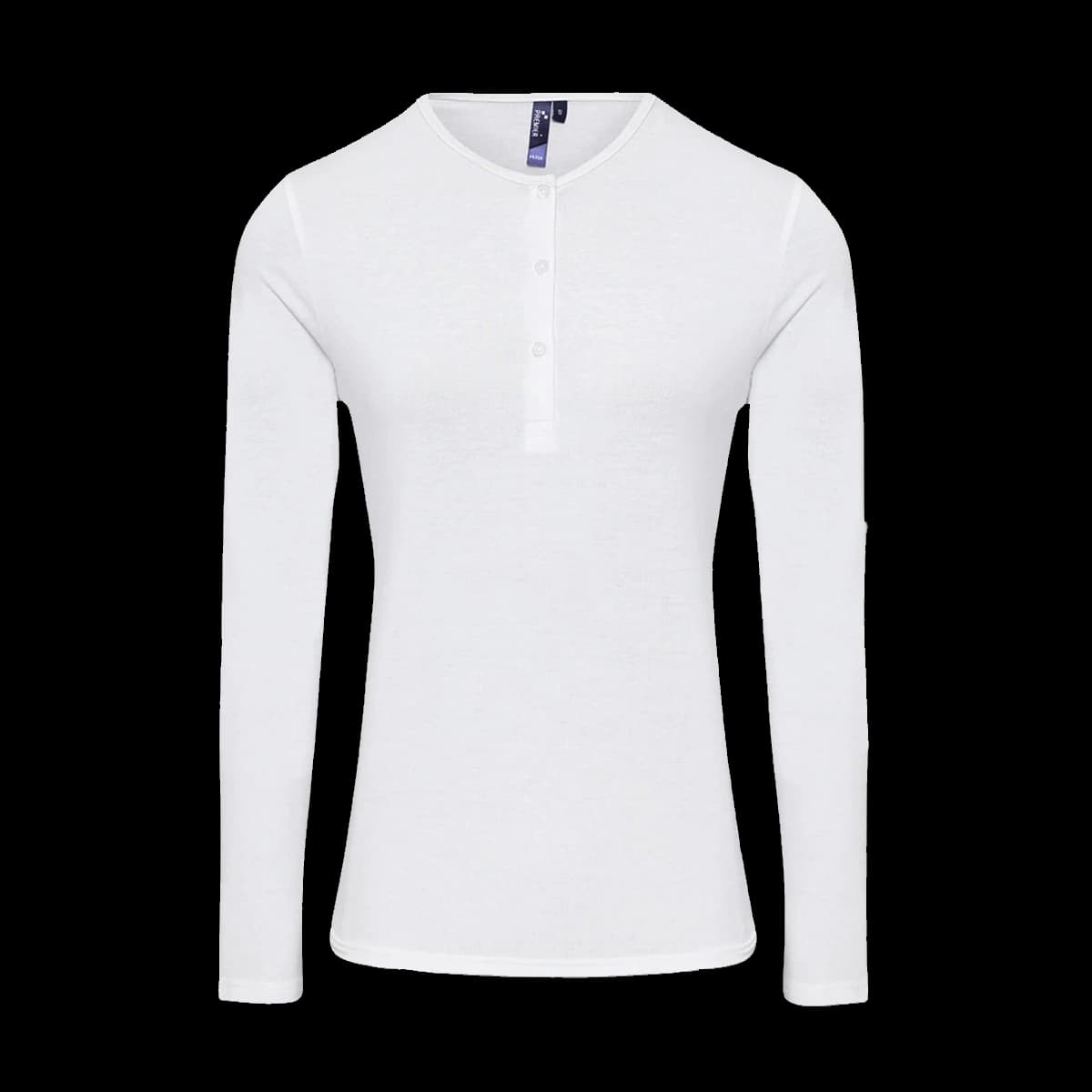 Premier Ladies Long John Roll Sleeve T-Shirt — front