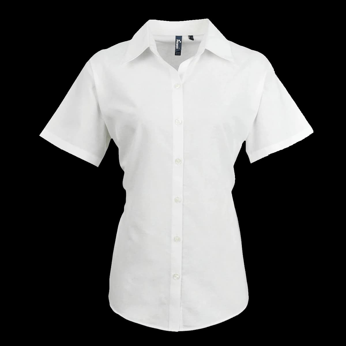 Premier Ladies Signature Short Sleeve Oxford Shirt — front