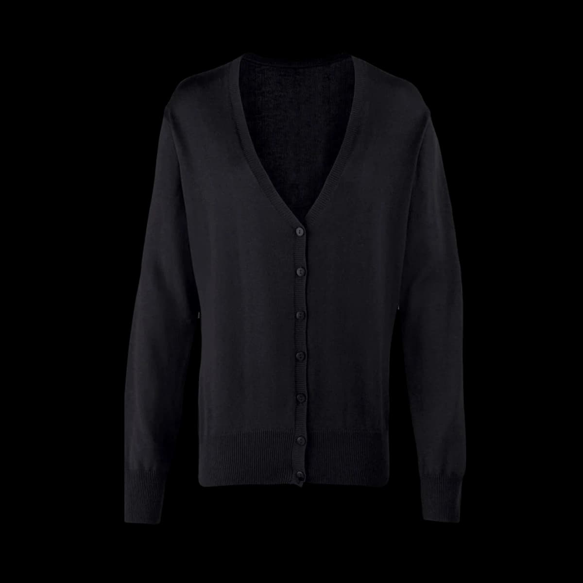 Premier Ladies Cotton Acrylic V Neck Cardigan — front