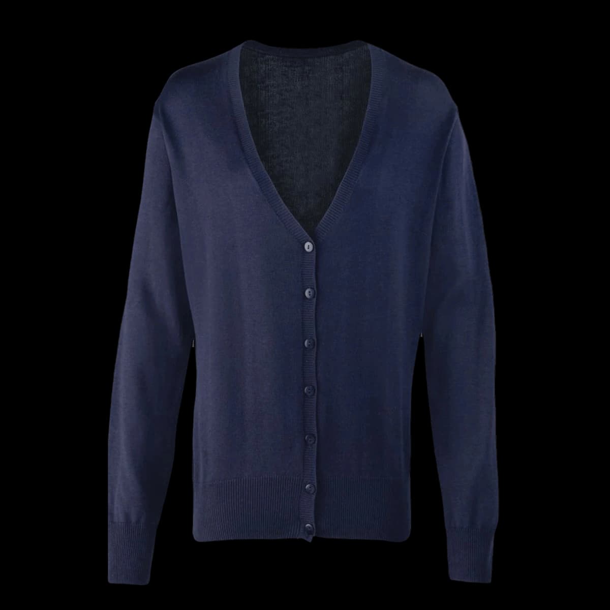 Premier Ladies Cotton Acrylic V Neck Cardigan — front