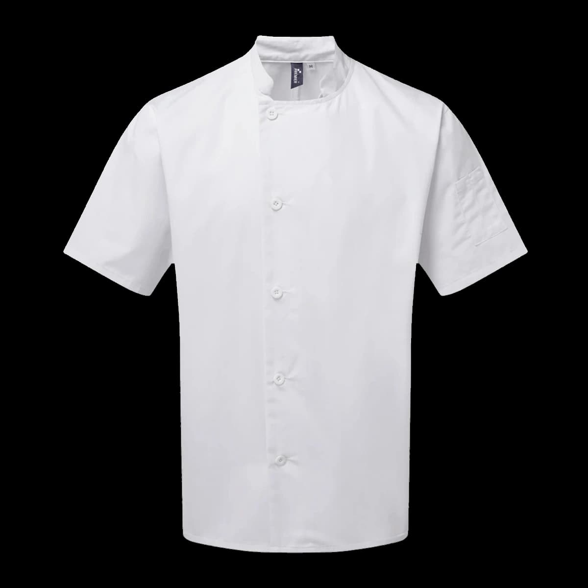 Premier Essential Short Sleeve Chef's Jacket — front