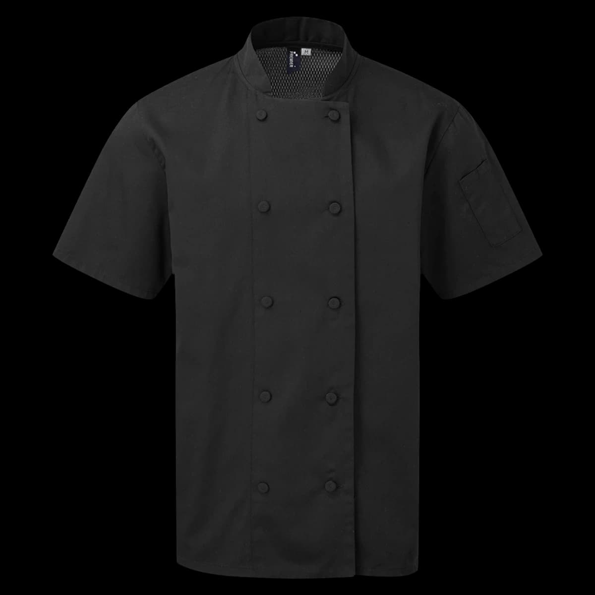 Premier Coolchecker® Short Sleeve Chef's Jacket — front