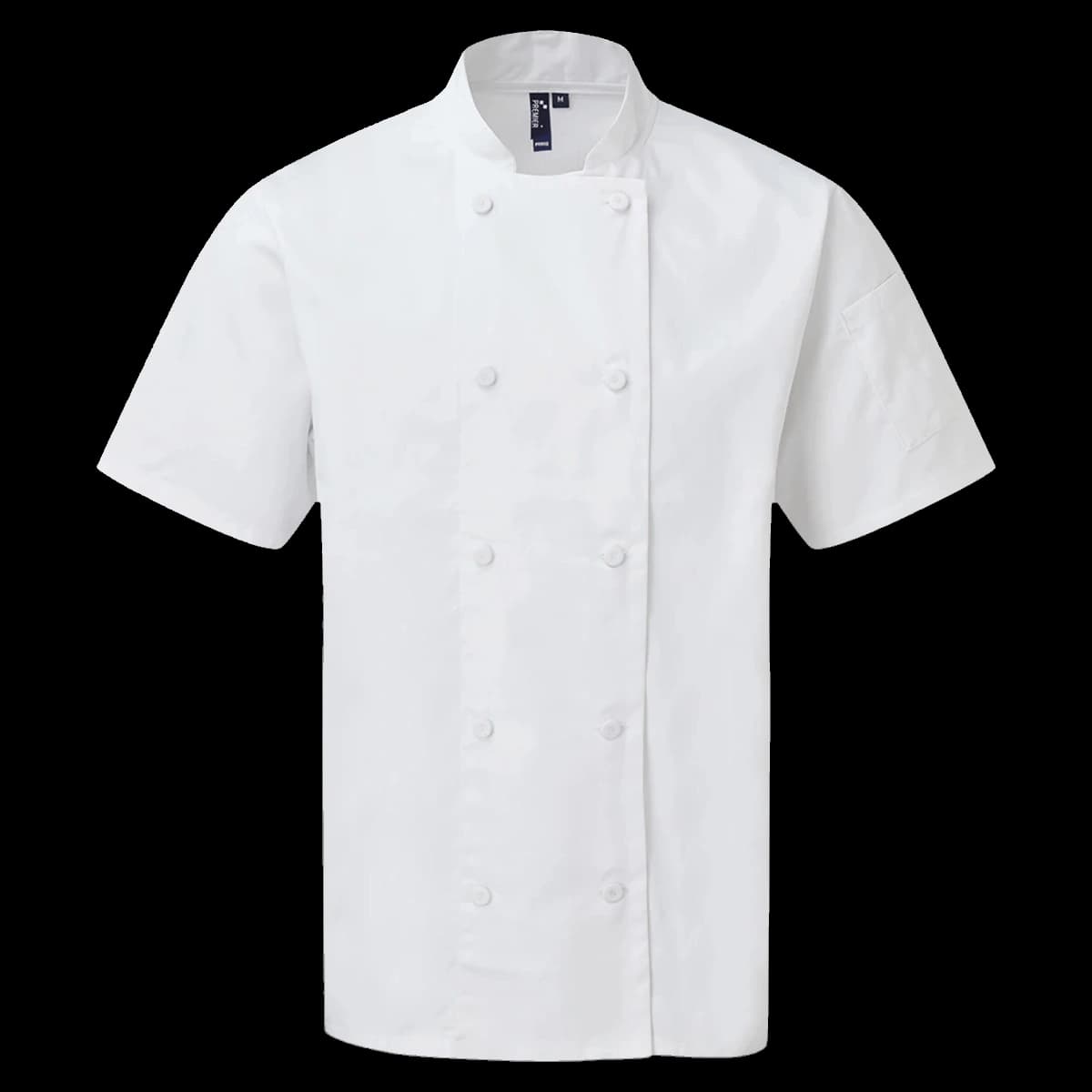 Premier Coolchecker® Short Sleeve Chef's Jacket — front
